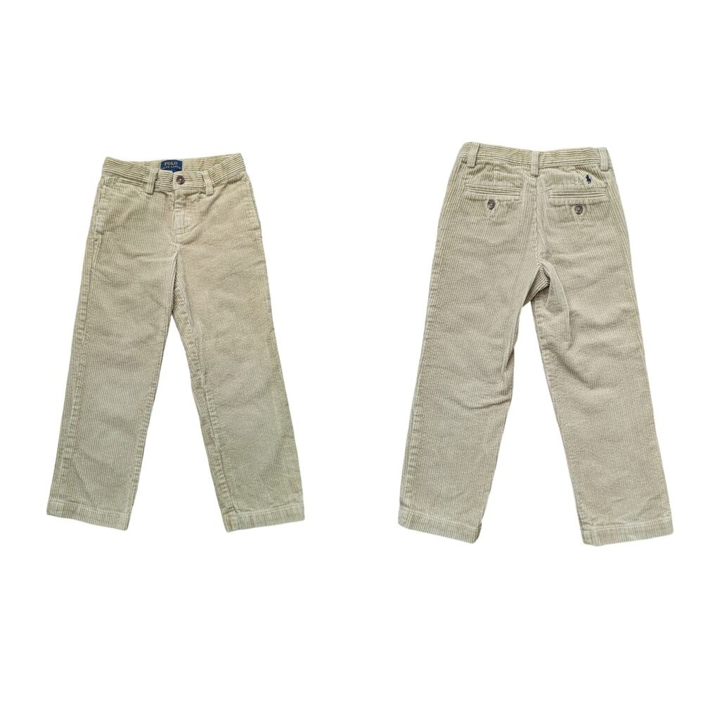 Polo Ralph Lauren Corduroy Chino Pants Kids 5 Beige Tan Preppy Christmas